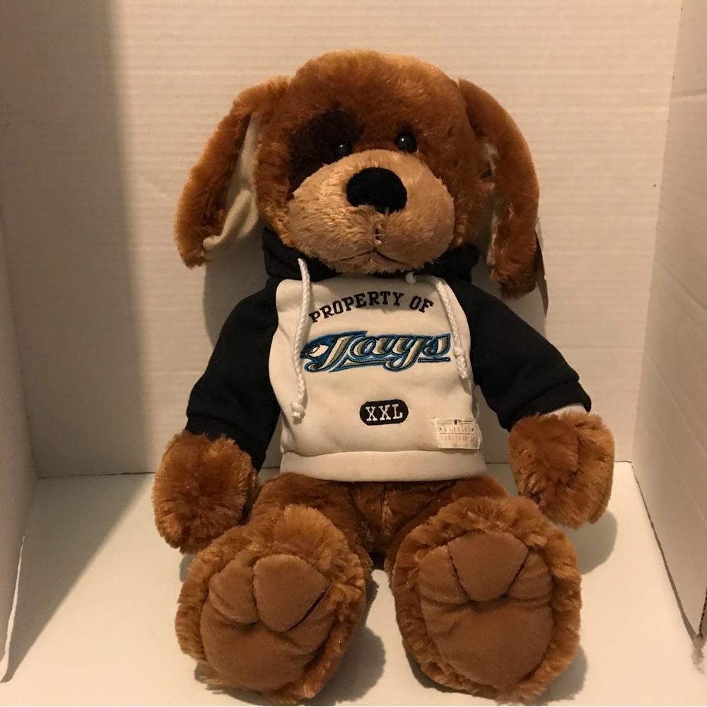 MLB Toronto Blue Jays doggie plush in white/navy blue hoodie